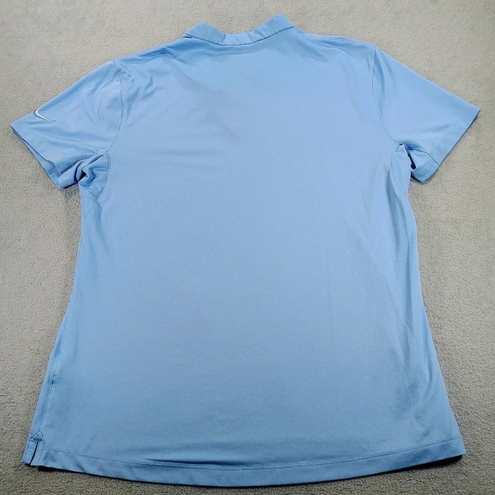 Nike Womens Dri-FIT Golf Polo Light Blue Medium Blade Collar